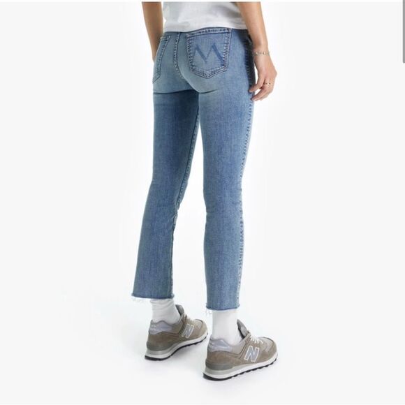 Mother Denim The Rascal Ankle Fray Bonfire Lighning Light Wash Jeans- Size 27 - Picture 2 of 10